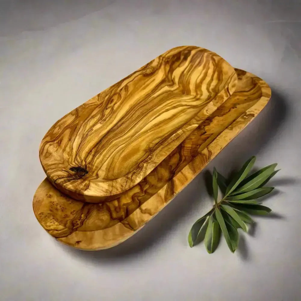 Olivenholz Baguette- & Olivenschale