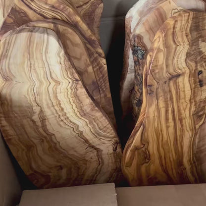 Set of 2 Olive wood cutting board 